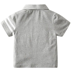 Kids Active Polo Short Sleeve Lapel Cotton Toddler T-shirts Blouses