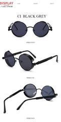 Women Vintage Round Metal Frame Sunglass UV400