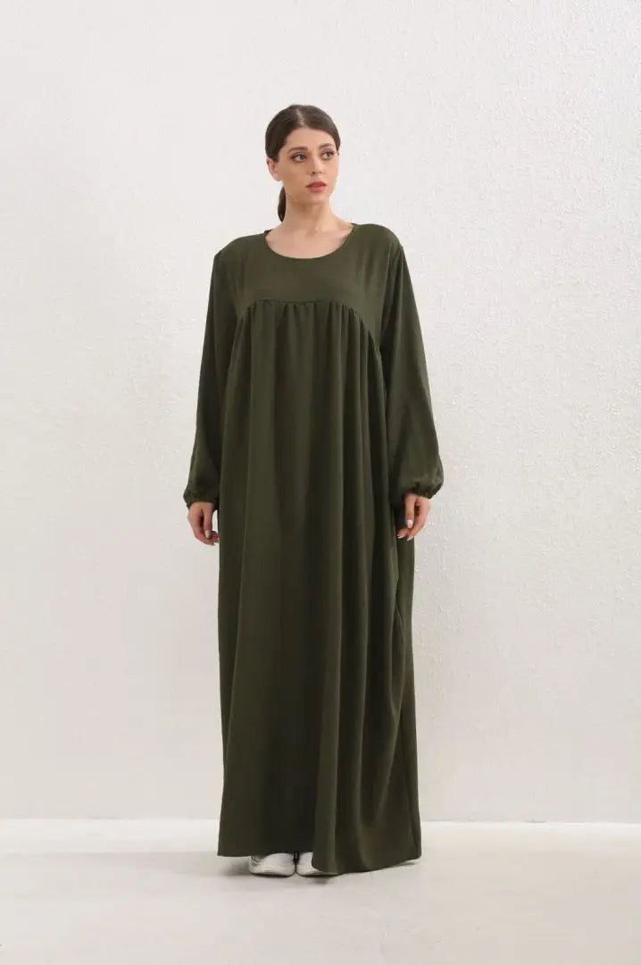 Women Classic Long Sleeve Abaya Dress