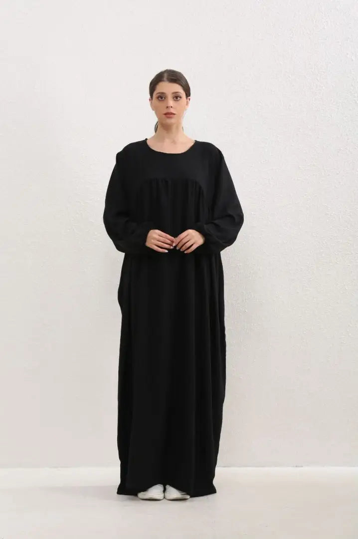 Women Classic Long Sleeve Abaya Dress