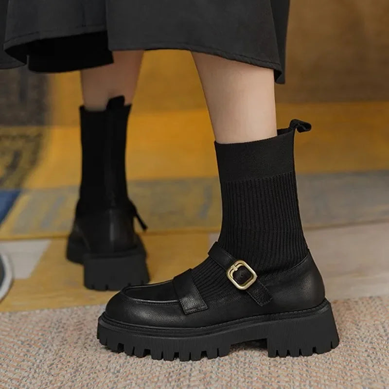 Women Platform Heeled Mary Jane Dress Shoes