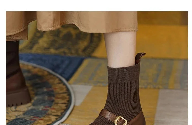 Women Platform Heeled Mary Jane Dress Shoes