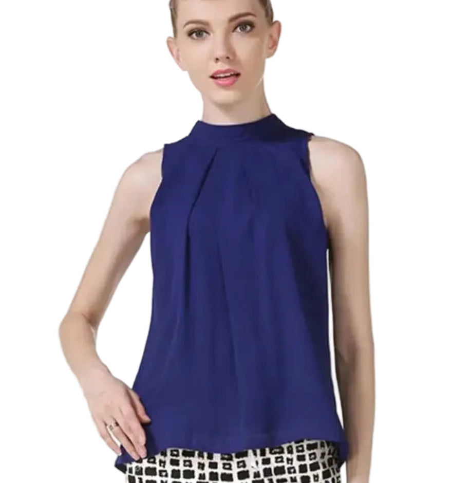 Women Casual Sleeveless Blouse Tops