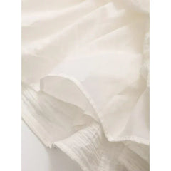 Women Cotton White Sleeveless A-line Tops