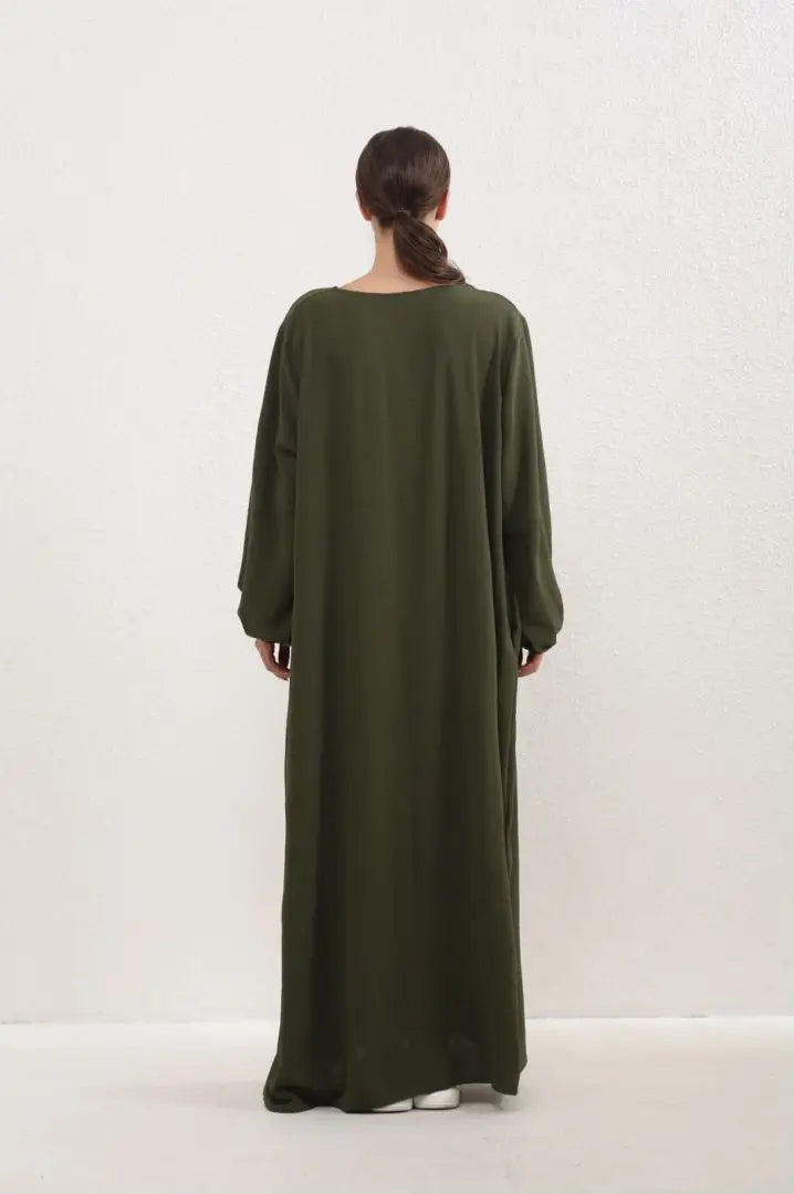 Women Classic Long Sleeve Abaya Dress