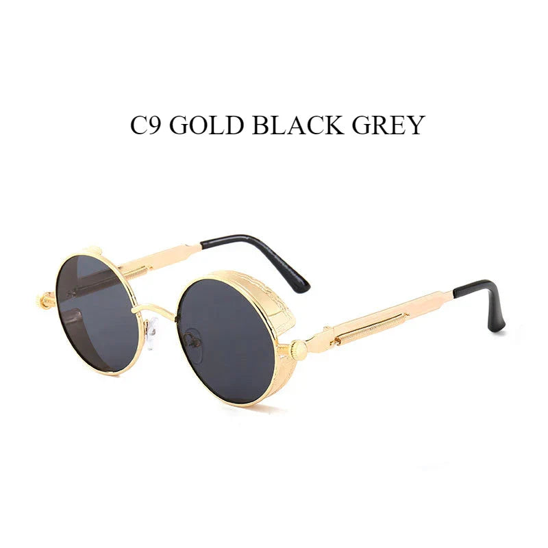 Women Vintage Round Metal Frame Sunglass UV400