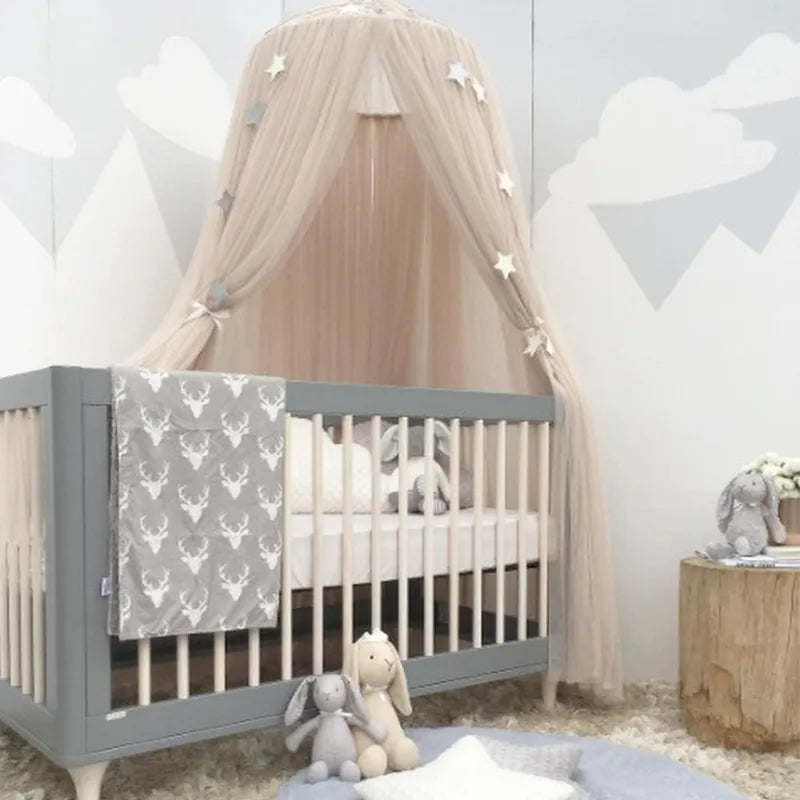 Kids Infants Bed Crib Mosquito Canopy 7 Pieces