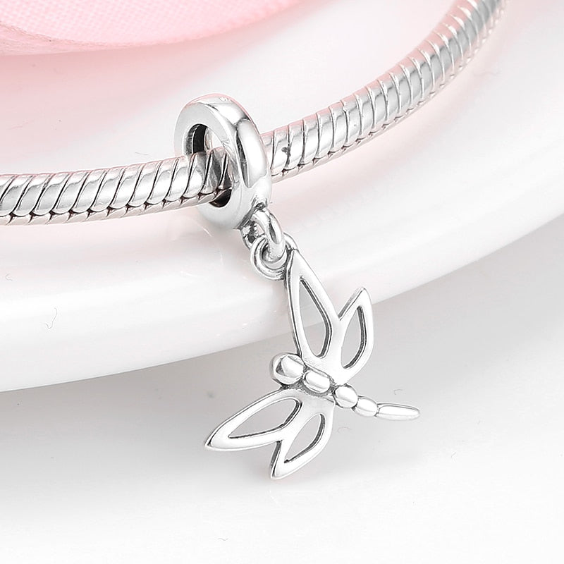 Women Accessories 925 Sterling Silver Ribbon Chocolate Heart Bead Bracelet