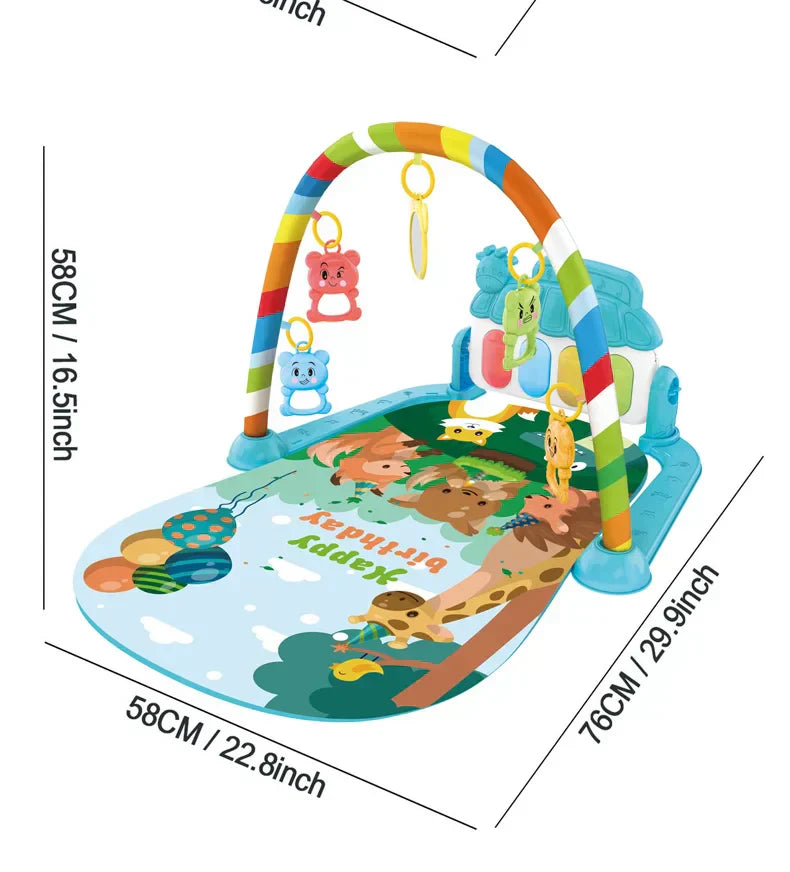 Baby Newborn Toddler Pedal Piano Musical Fitness Gym Play Mat