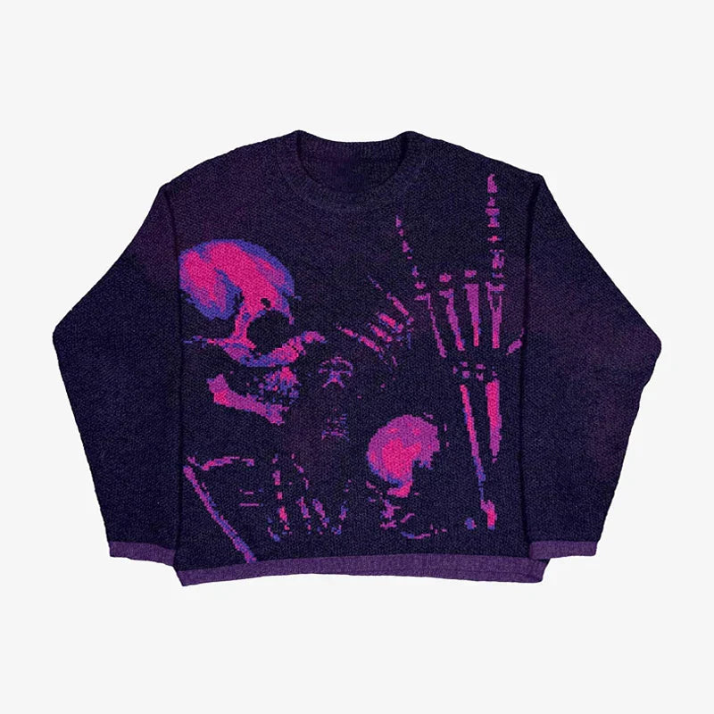 Women Anime Knit Vintage Cashmere Sweater