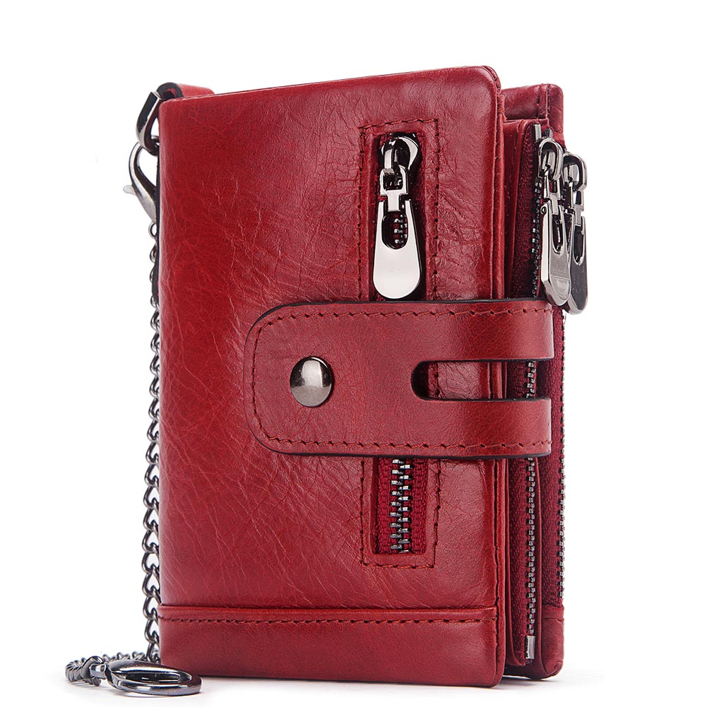 Men Cowhide Genuine Leather Wallet Coin Purse