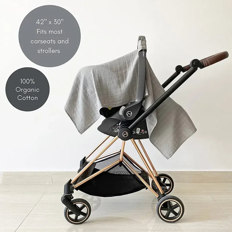 Baby Safety Seat Organic Cotton Sun Shade Windproof Cover