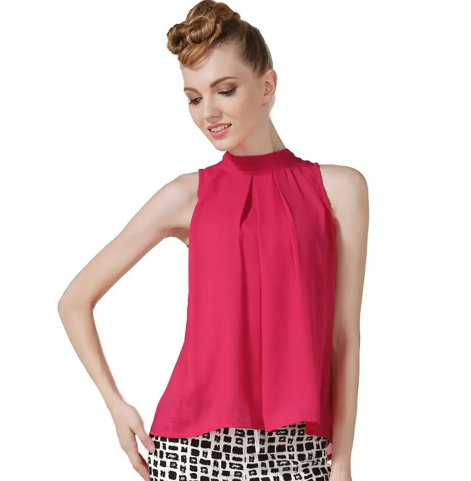 Women Casual Sleeveless Blouse Tops