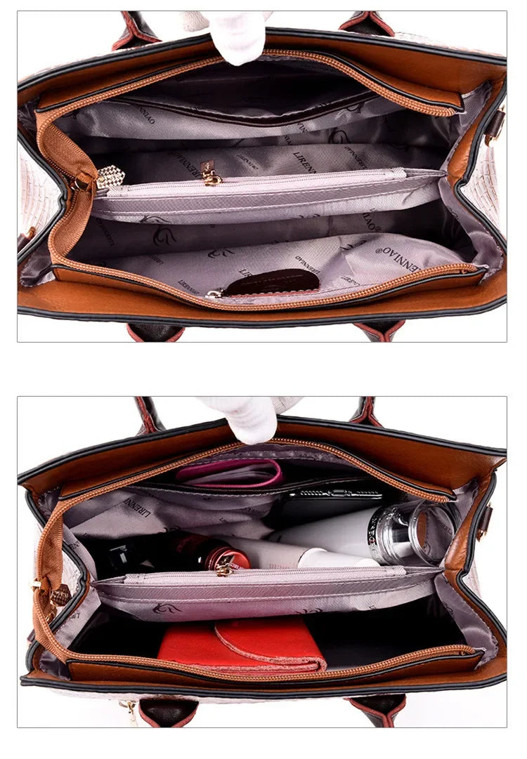 Womens Genuine Crocodile Leather HandBag