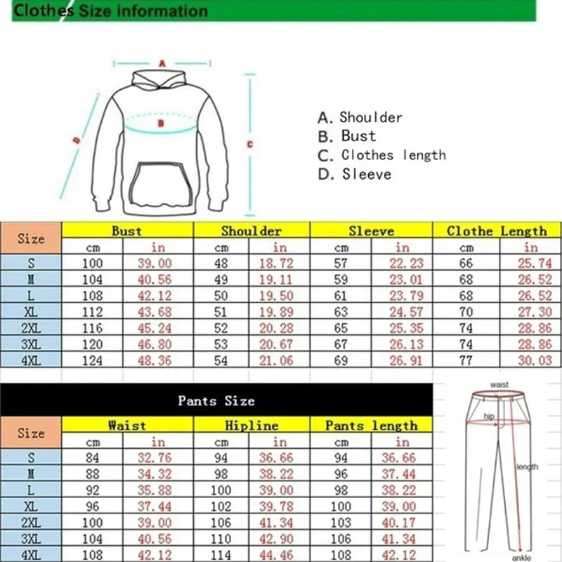 Unisex Fitness Jogger Hoodies and SweatPants Tracksuits