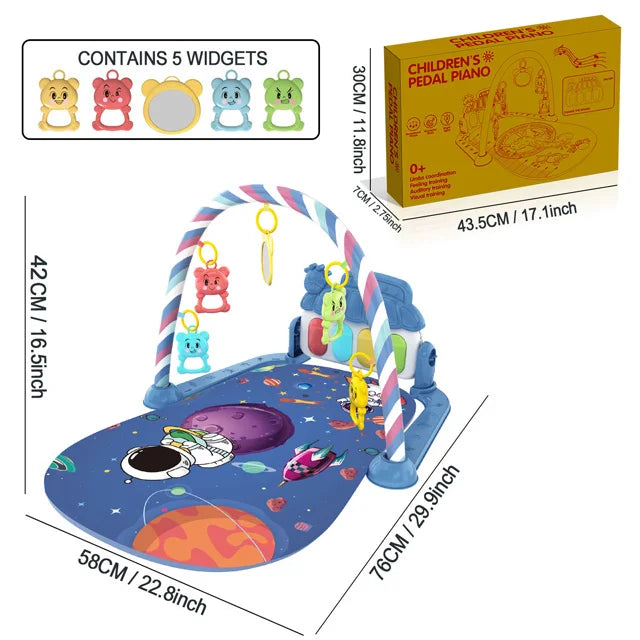 Baby Newborn Toddler Pedal Piano Musical Fitness Gym Play Mat