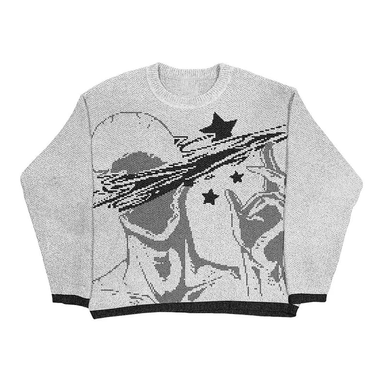 Women Anime Knit Vintage Cashmere Sweater