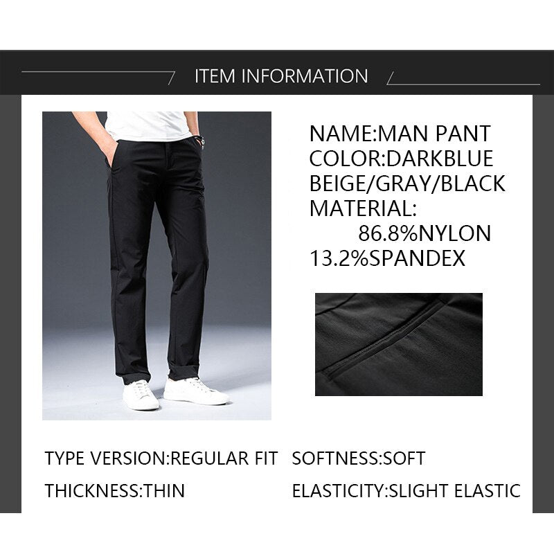 Mens Casual Straight Loose Breathable Pants