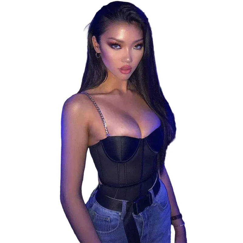 Women Sexy Push Up Lace Sleeveless Bodysuit