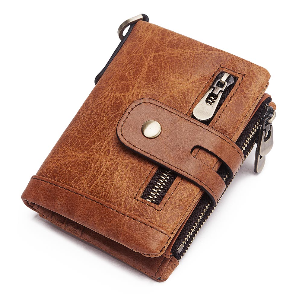 Men Cowhide Genuine Leather Wallet Coin Purse