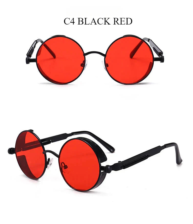 Women Vintage Round Metal Frame Sunglass UV400