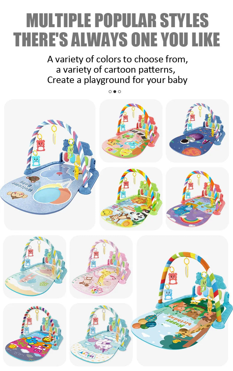Baby Newborn Toddler Pedal Piano Musical Fitness Gym Play Mat