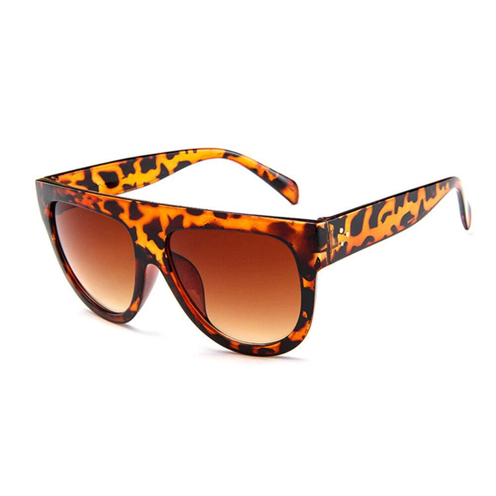 Women Flat Top Style Vintage Sun Glasses