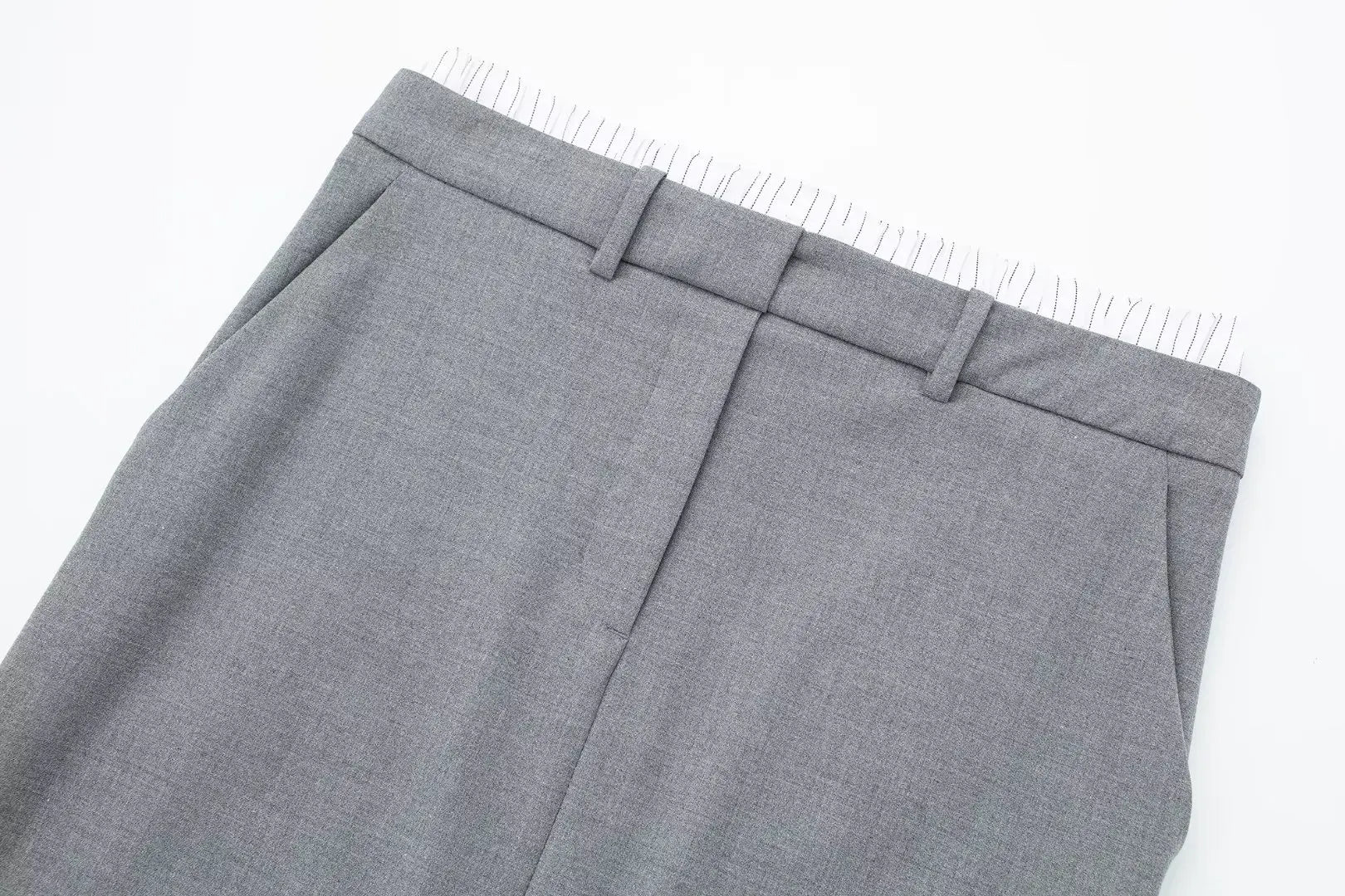 Women Boxer Pleated Straight Slit Skirt