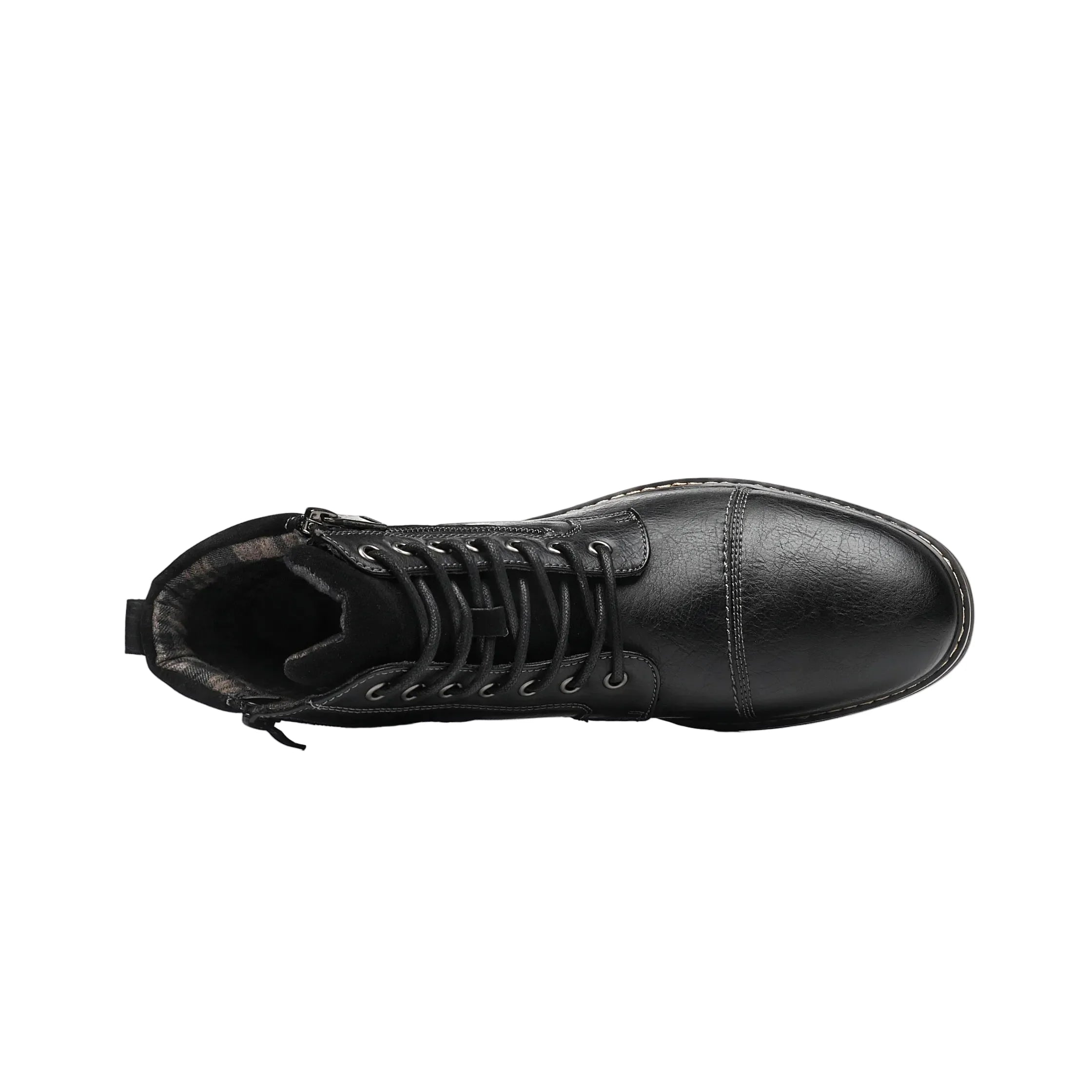 Men Winter Vintage Leather Zip Lace-up Ankle Boots Business Dress