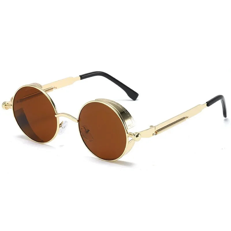 Women Vintage Round Metal Frame Sunglass UV400