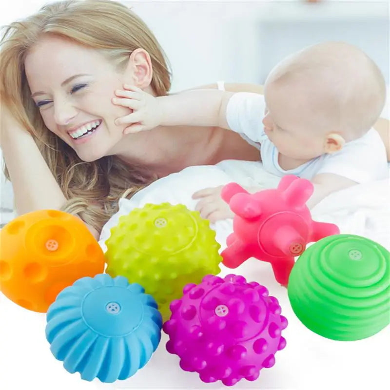 Kids 6 Pcs Baby's Tactile Senses Touch Hand Training Massage Soft Ball Toy