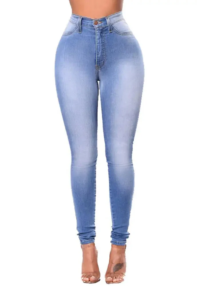 Woman Waist Skinny Leg Jeans
