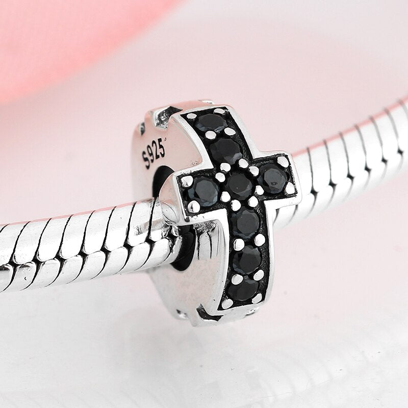 Women Accessories 925 Sterling Silver Ribbon Chocolate Heart Bead Bracelet