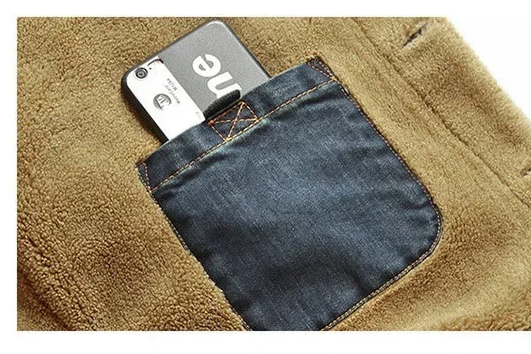 Men Casual Denim  Multi-pockets Jacket