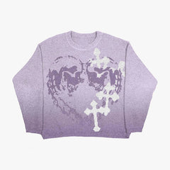 Women Anime Knit Vintage Cashmere Sweater