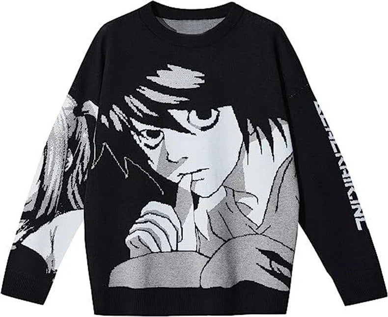 Women Anime Knit Vintage Cashmere Sweater
