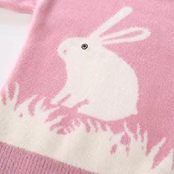 Kids Warm Cartoon Animal Print Sweater