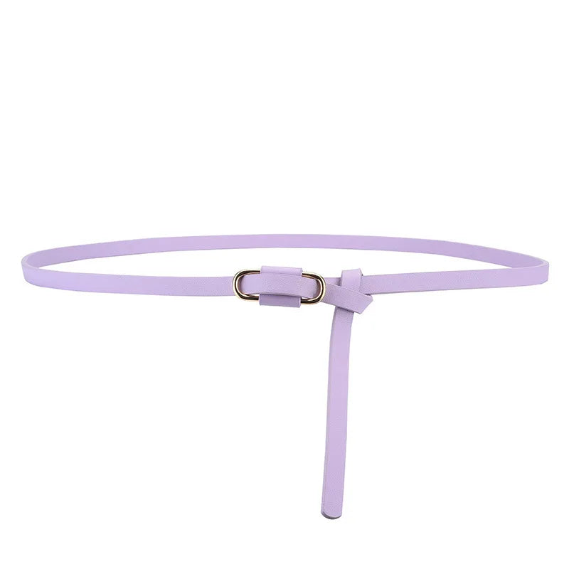 Accessories Women Versatile Knotted Dress Shirt Thin Belts