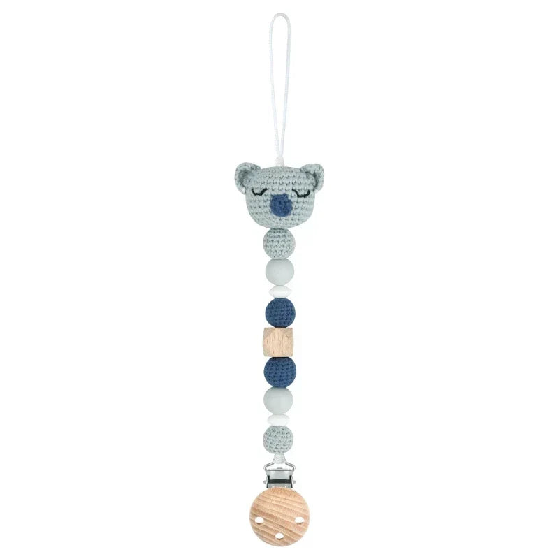 Baby Koalas Pacifier Clip Crochet Chain Clips Set