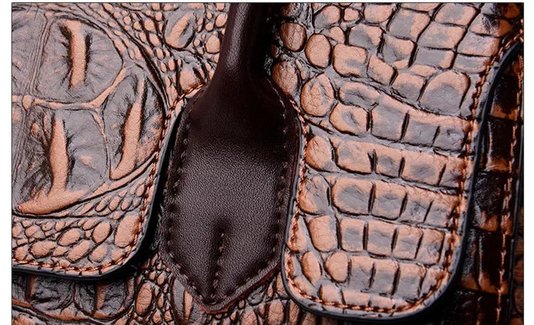 Womens Genuine Crocodile Leather HandBag