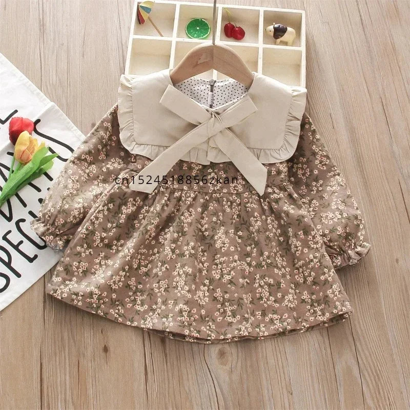 Newborn Baby Girls Floral Princess Cut Dresses