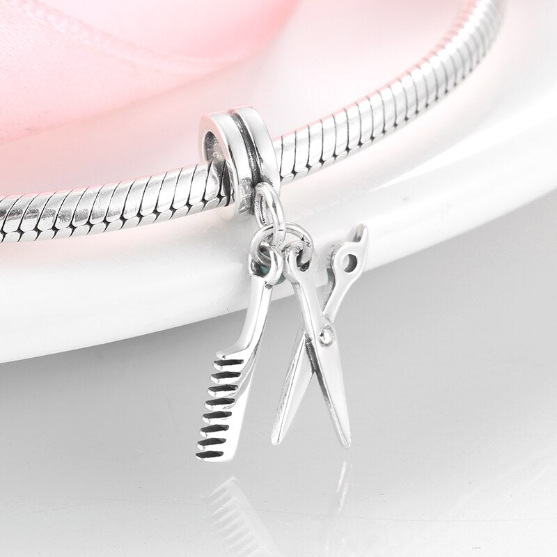 Women Accessories 925 Sterling Silver Ribbon Chocolate Heart Bead Bracelet