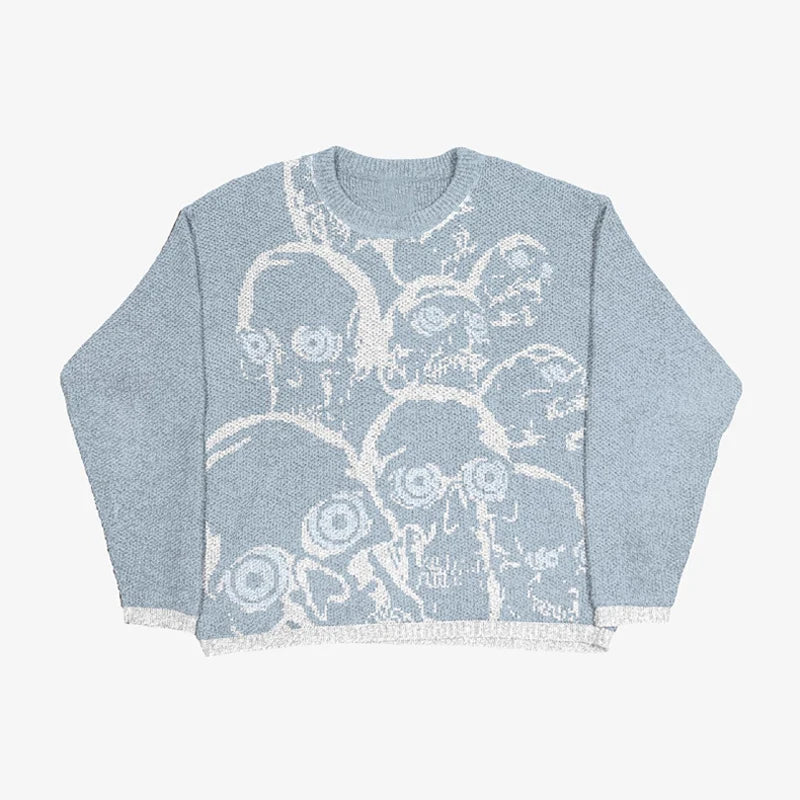 Women Anime Knit Vintage Cashmere Sweater