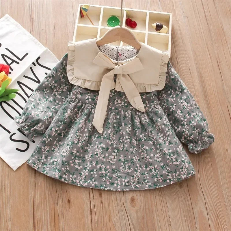 Newborn Baby Girls Floral Princess Cut Dresses