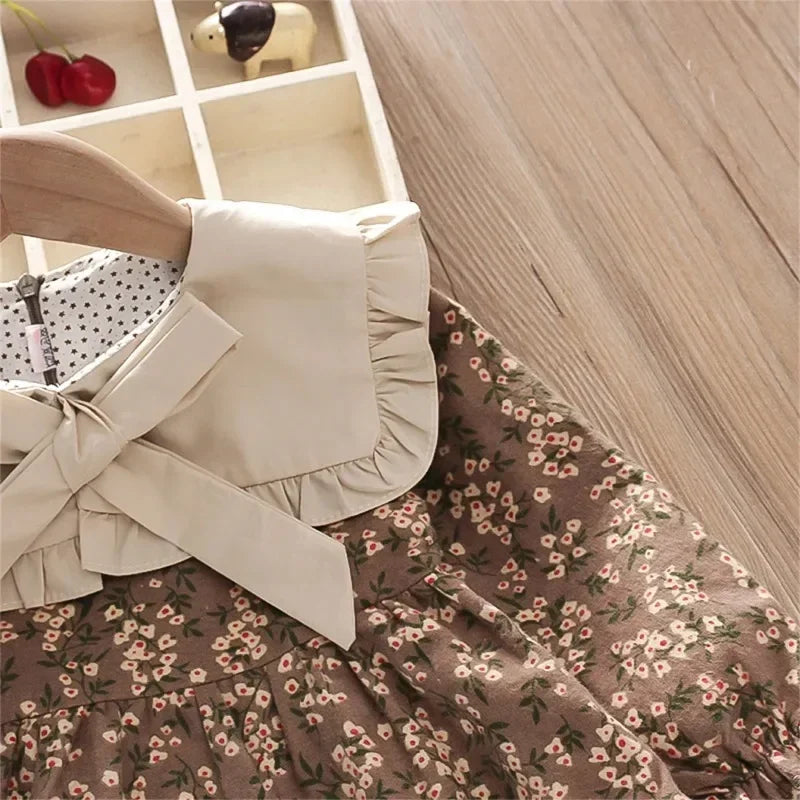 Newborn Baby Girls Floral Princess Cut Dresses