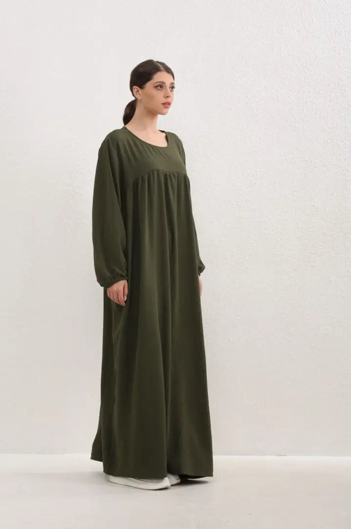 Women Classic Long Sleeve Abaya Dress
