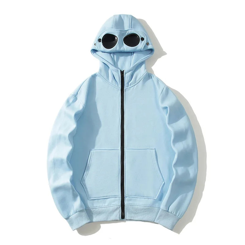 Men Long Sleeve Hooded Sunglasses Sweatshirt