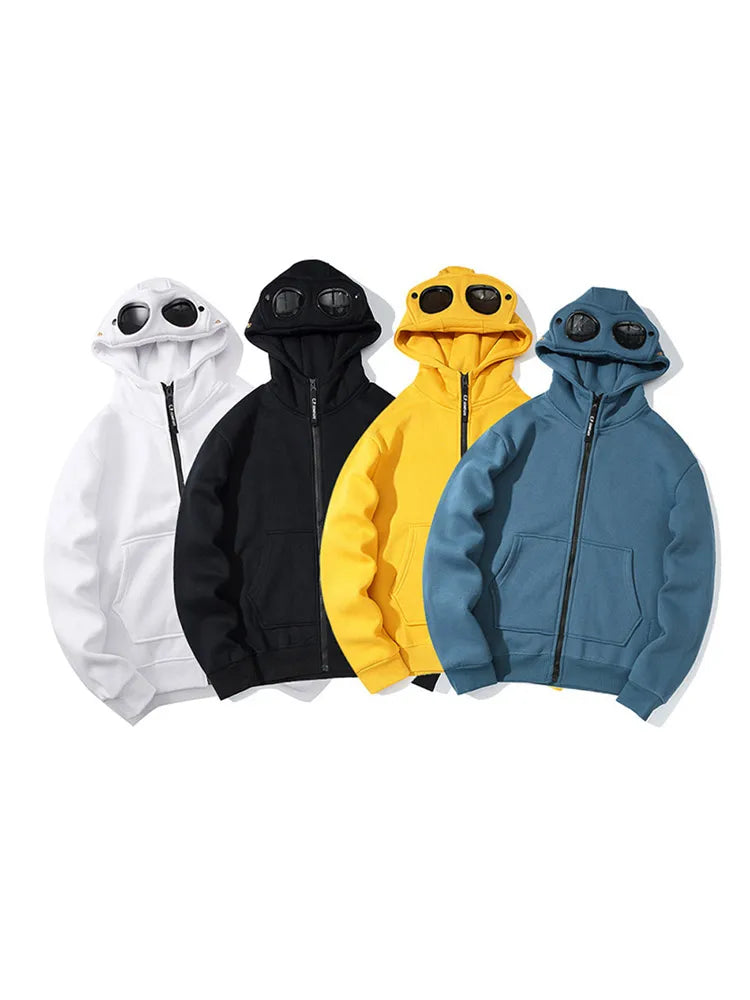 Men Long Sleeve Hooded Sunglasses Sweatshirt