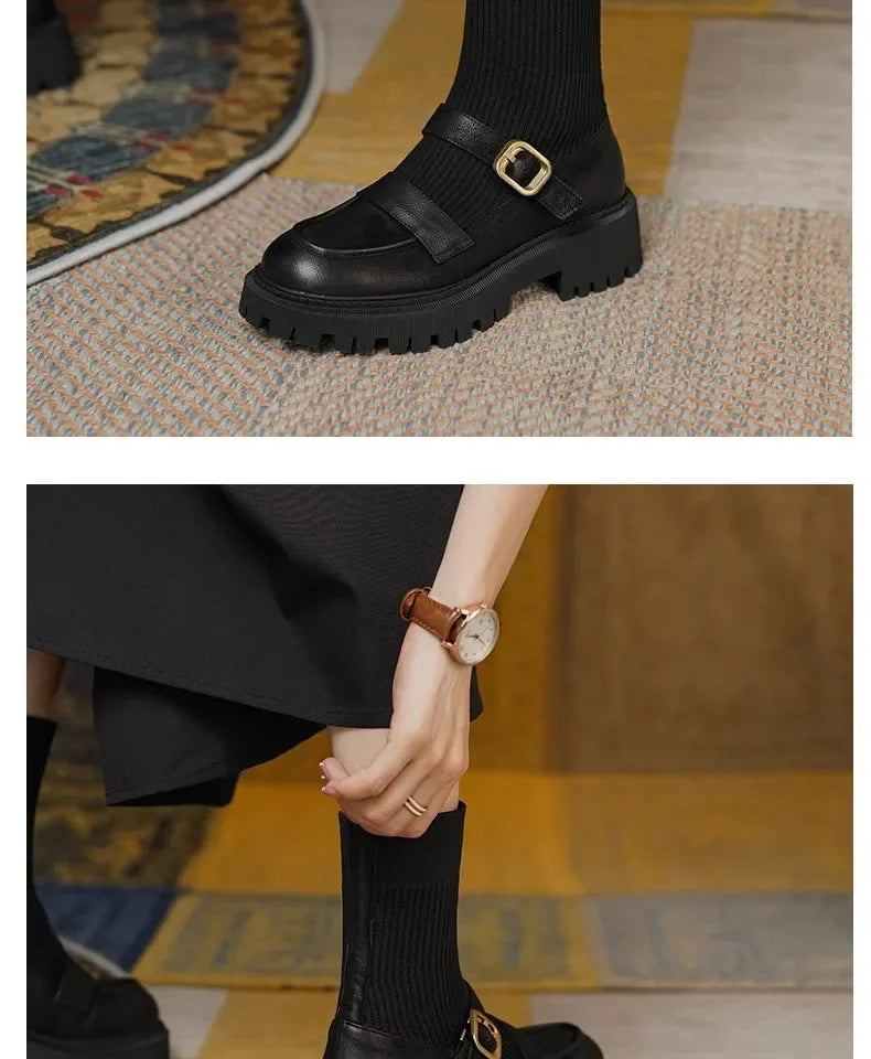 Women Platform Heeled Mary Jane Dress Shoes