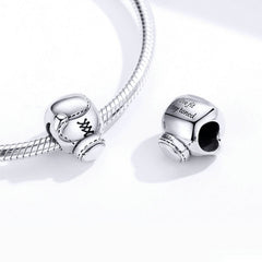 Sterling Silver 925 Ball Series Charm Pendant Fit Bracelet